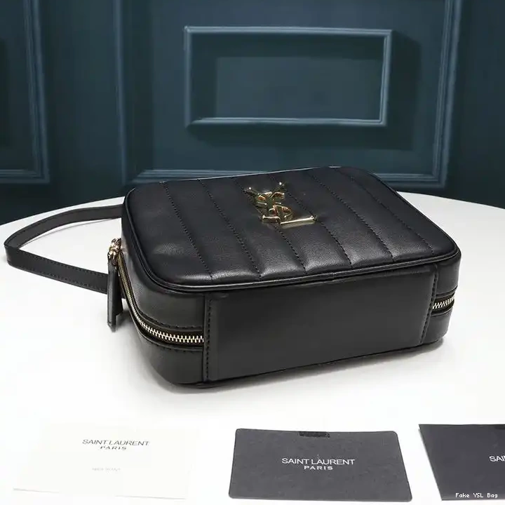 CHEAP Vicky In Matelasse Bag Gold Saint Leather Belt Black Laurent 0409